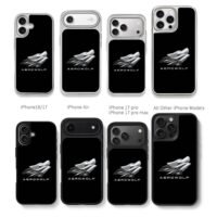 Aerowolf geometric wolf logo Chris Brown Phone Case Black Electroplated Silver For Iphone 11 To 17
