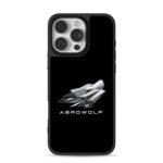 Aerowolf geometric wolf logo iPhone 16 Pro Max Black Case