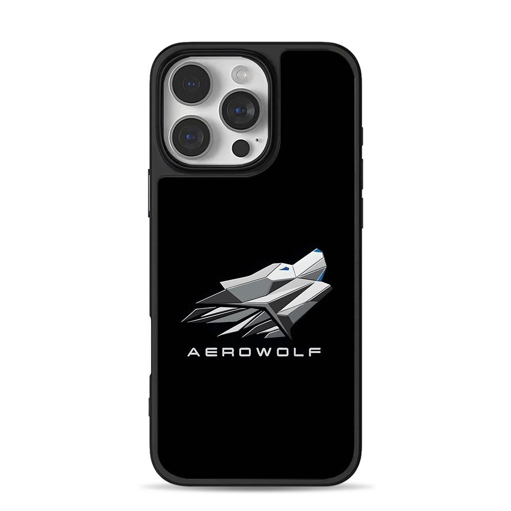 Aerowolf geometric wolf logo iPhone 16 Pro Max Black Case Aerowolf geometric wolf logo iPhone 16 Pro Max Black Case