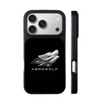 Aerowolf geometric wolf logo iPhone 17 Pro Max Black Case
