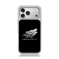 Aerowolf geometric wolf logo iPhone 17 Pro Max Electroplated Silver Case1