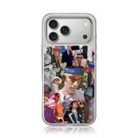 Aesthetic Justin Bieber photo collage iPhone 17 Pro Max Electroplated Silver Case1