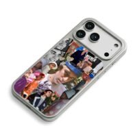 Aesthetic Justin Bieber photo collage iPhone 17 Pro Max Electroplated Silver Case2