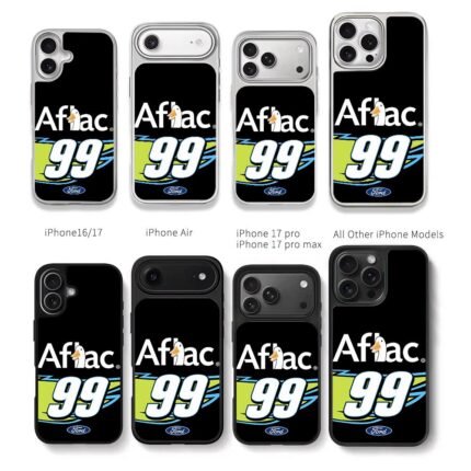 Aflac duck 99 Ford racing logo Chris Brown Phone Case Black Electroplated Silver For Iphone 11 To 17