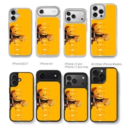 Agatsuma Zenitsu yellow katana art Chris Brown Phone Case Black Electroplated Silver For Iphone 11 To 17