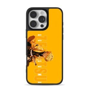 Agatsuma Zenitsu yellow katana art iPhone 16 Pro Max Black Case