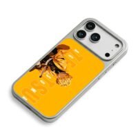 Agatsuma Zenitsu yellow katana art iPhone 17 Pro Max Electroplated Silver Case2