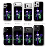 AIKU anime boy purple cobra Chris Brown Phone Case Black Electroplated Silver For Iphone 11 To 17