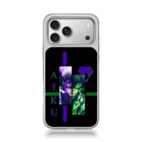 AIKU anime boy purple cobra iPhone 17 Pro Max Electroplated Silver Case1