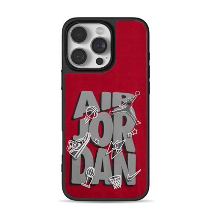 Air Jordan basketball jumpman iPhone 16 Pro Max Black Case