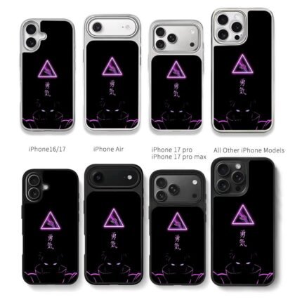 Akatsuki Pain purple courage kanji Chris Brown Phone Case Black Electroplated Silver For Iphone 11 To 17