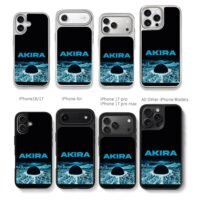 Akira blue nuclear explosion crater art Chris Brown Phone Case Black Electroplated Silver For Iphone 11 To 17