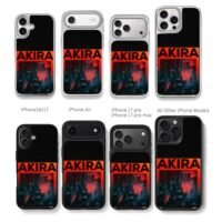 AKIRA cyberpunk city art Chris Brown Phone Case Black Electroplated Silver For Iphone 11 To 17