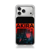 AKIRA cyberpunk city art iPhone 17 Pro Max Electroplated Silver Case1