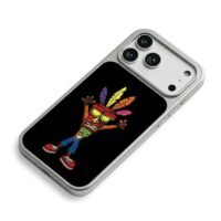 Aku Aku from Crash Bandicoot iPhone 17 Pro Max Electroplated Silver Case2