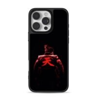 Akuma from SF red Tian on back iPhone 16 Pro Max Black Case