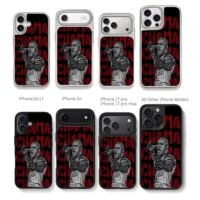 Alex Pereira Chama UFC art Chris Brown Phone Case Black Electroplated Silver For Iphone 11 To 17