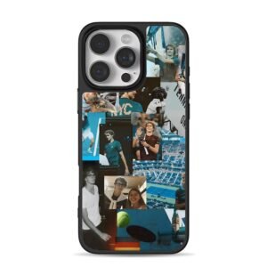 Alex Zverev tennis collage iPhone 16 Pro Max Black Case