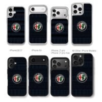 Alfa Romeo car logo dark bg Chris Brown Phone Case Black Electroplated Silver For Iphone 11 To 17
