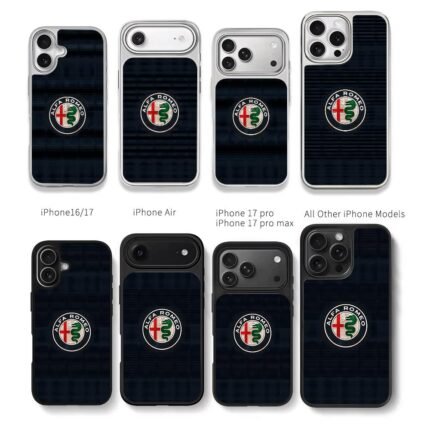 Alfa Romeo car logo dark bg Chris Brown Phone Case Black Electroplated Silver For Iphone 11 To 17