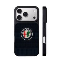 Alfa Romeo car logo dark bg iPhone 17 Pro Max Black Case