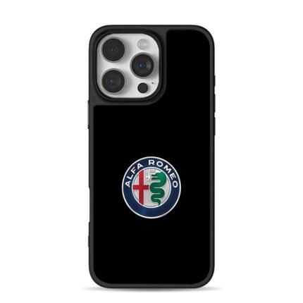 Alfa Romeo car logo iPhone 16 Pro Max Black Case