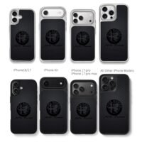 Alfa Romeo logo and script branded text Chris Brown Phone Case Black Electroplated Silver For Iphone 11 To 17
