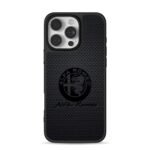 Alfa Romeo logo and script branded text iPhone 16 Pro Max Black Case