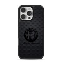 Alfa Romeo logo and script branded text iPhone 16 Pro Max Black Case