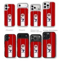 Alfa Romeo Sauber F1 Kimi 7 Chris Brown Phone Case Black Electroplated Silver For Iphone 11 To 17
