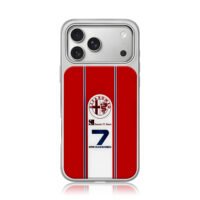 Alfa Romeo Sauber F1 Kimi 7 iPhone 17 Pro Max Electroplated Silver Case1