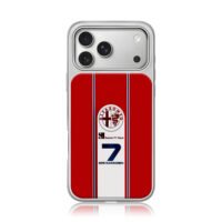 Alfa Romeo Sauber F1 Kimi No7 iPhone 17 Pro Max Electroplated Silver Case1
