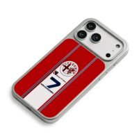 Alfa Romeo Sauber F1 Kimi No7 iPhone 17 Pro Max Electroplated Silver Case2