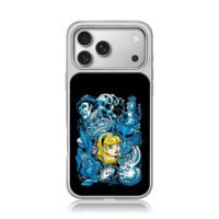 Alice in Wonderland blue art iPhone 17 Pro Max Electroplated Silver Case1