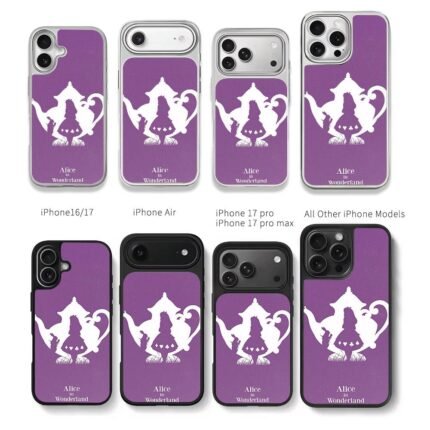 Alice in Wonderland teapot art Chris Brown Phone Case Black Electroplated Silver For Iphone 11 To 17