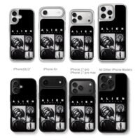 Alien Romulus xenomorph art Chris Brown Phone Case Black Electroplated Silver For Iphone 11 To 17