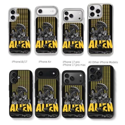 Alien xenomorph movie crew art Chris Brown Phone Case Black Electroplated Silver For Iphone 11 To 17