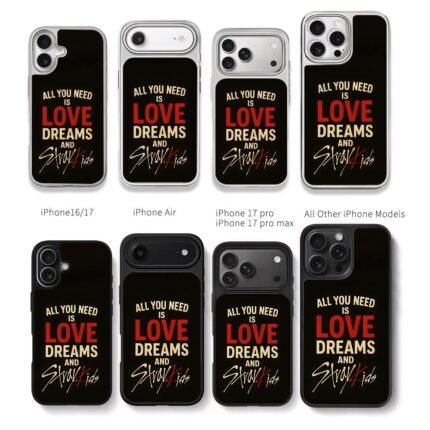 All you need is love dreams and Stray Kids Chris Brown Phone Case Black Electroplated Silver For Iphone 11 To 17