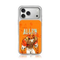 Allen the Alien cartoon orange iPhone 17 Pro Max Electroplated Silver Case1