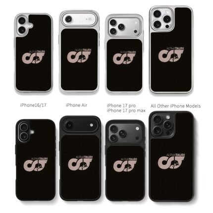 AlphaTauri F1 logo with bull Chris Brown Phone Case Black Electroplated Silver For Iphone 11 To 17