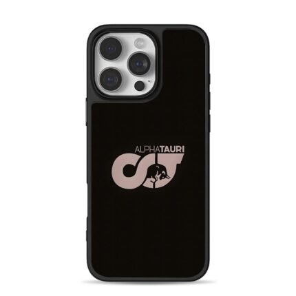 AlphaTauri F1 logo with bull iPhone 16 Pro Max Black Case