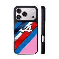 Alpine F1 racing stripe logo iPhone 17 Pro Max Black Case