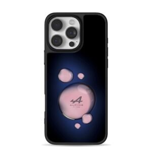 Alpine F1 Team pink bubble design iPhone 16 Pro Max Black Case