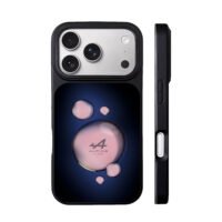 Alpine F1 Team pink bubble design iPhone 17 Pro Max Black Case