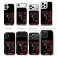 Ameri rapper red black graphic Chris Brown Phone Case Black Electroplated Silver For Iphone 11 To 17