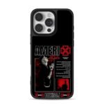 Ameri rapper red black graphic Phone Case for iPhone 11-17 & Samsung Galaxy S24-S26