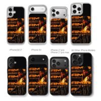 Amir Beckett cyber orange man Chris Brown Phone Case Black Electroplated Silver For Iphone 11 To 17