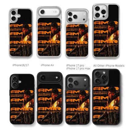 Amir Beckett cyber orange man Chris Brown Phone Case Black Electroplated Silver For Iphone 11 To 17