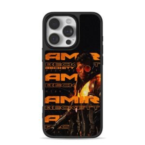 Amir Beckett cyber orange man iPhone 16 Pro Max Black Case