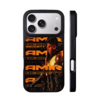Amir Beckett cyber orange man iPhone 17 Pro Max Black Case